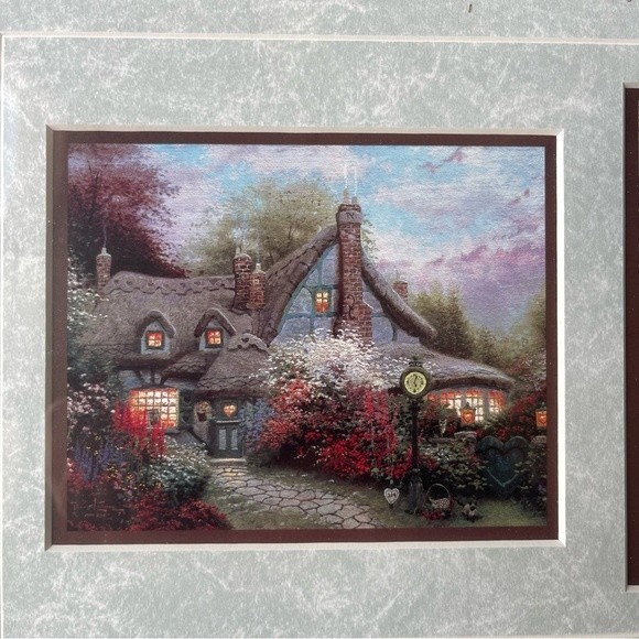 Thomas Kinkade Sweetheart Cottages Matted and Framed Accent Print with COA - Picture 6 of 13